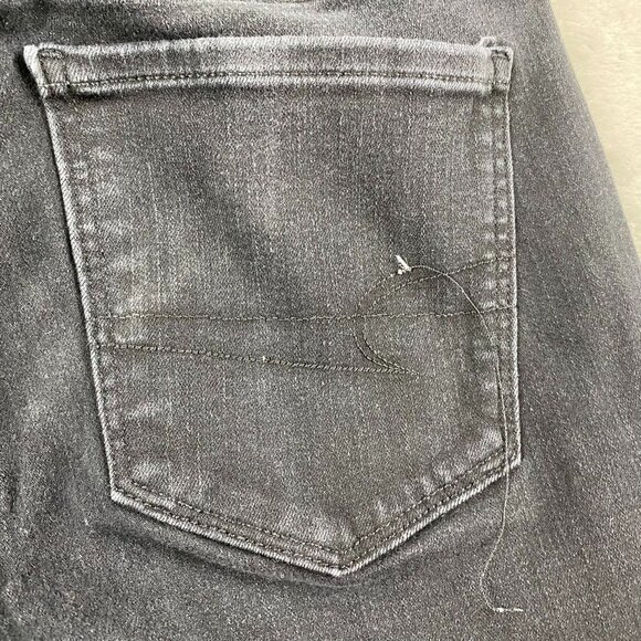 American Eagle Women's Jeans Size 2 High-Rise Jegging Short Black Stretch Denim - Picture 13 of 15